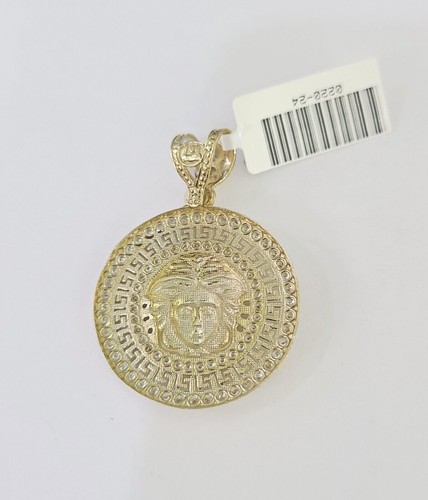 10k Yellow Gold Chain Head Charm Pendant 5mm Miami Cuban Link Necklace 18"-26" - Picture 5 of 8