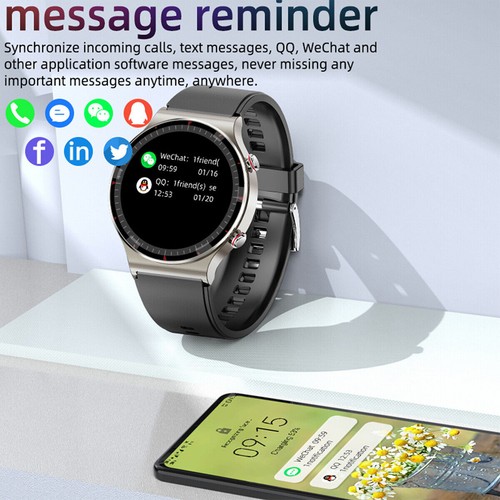 Smart Watch Blood Oxygen Heart ECG Rate Health Sleep Monitor Activity Tracker - Zdjęcie 3 z 24