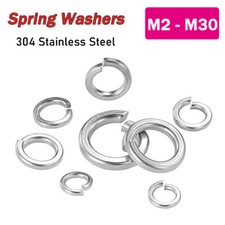 M2 M2.5 - M30 Spring Washers 304 Stainless Steel Rectangular Coil Lock All Sizes