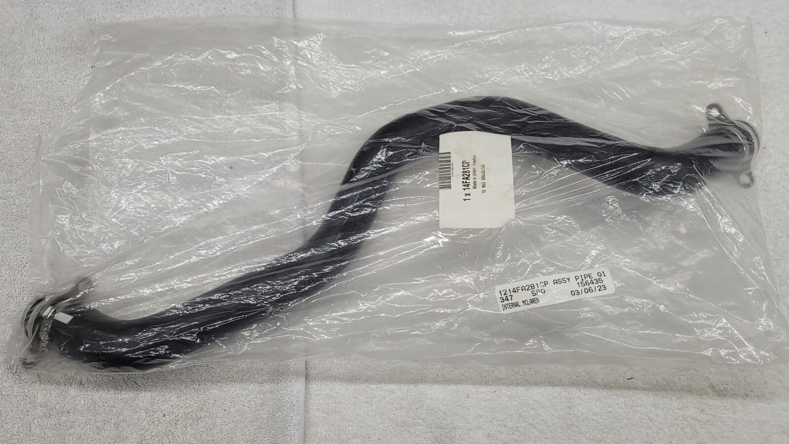 MCLAREN 765LT ENGINE OIL FEED RETURN HOSE LINE TANK PIPE 14FA281CP