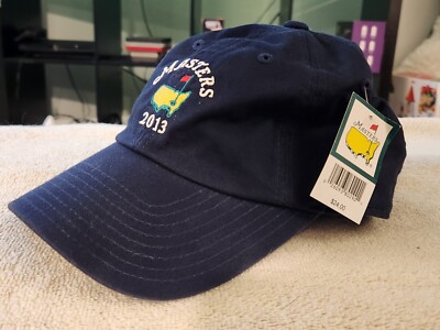 2013 Masters Golf Hat Ball Cap Blue Adjustable Strap NEW w Tags