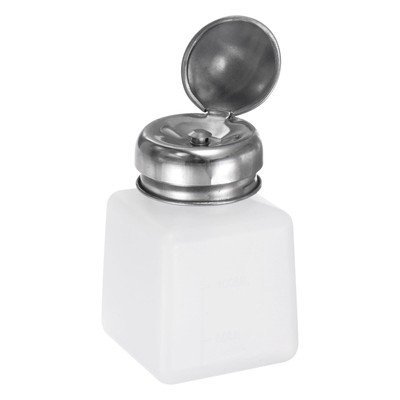 Solvent Alcohol Dispenser 100ml Push Down Dispenser Pump Bottle, White