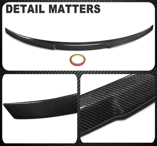 Se adapta a BMW Serie 4 F82 M4 Coupé 2014-2019 alerón trasero de carbono alerón labio - Imagen 11 de 11