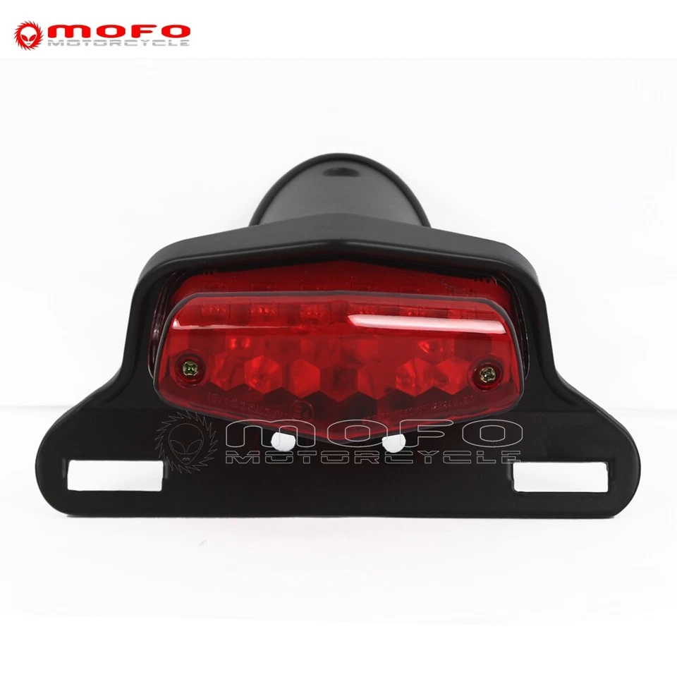 Luz trasera estilo café racer lámpara de freno con soporte para Honda Yamaha Kawasaki Foto 4 de 4