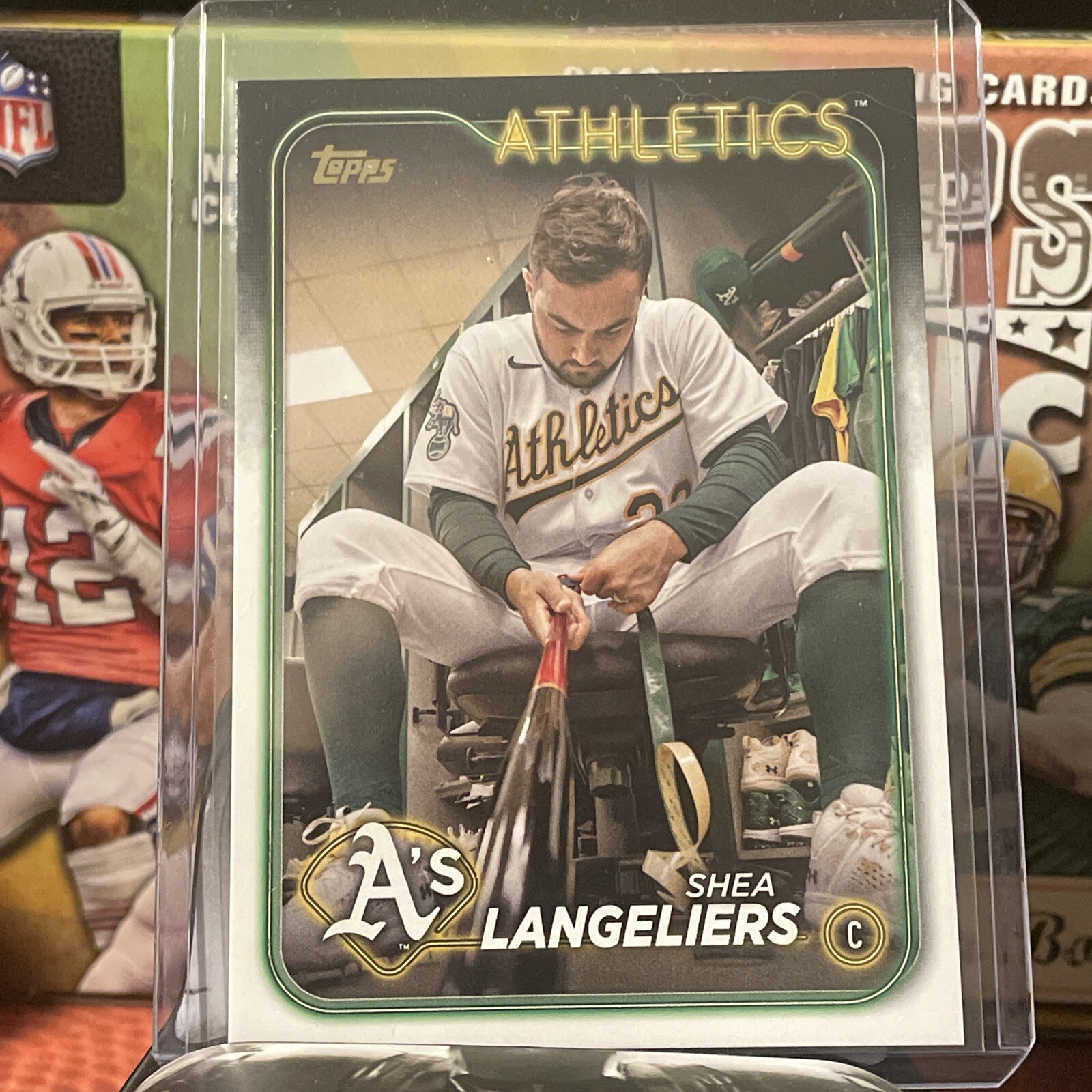 2024 Topps Series 1 Shea Langeliers #278 GOLDEN MIRROR IMAGE VARIATION SSP A's