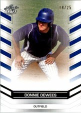 DONNIE DEWEES 2015 Leaf Draft Baseball BLUE REFRACTOR Rookie Card #/25