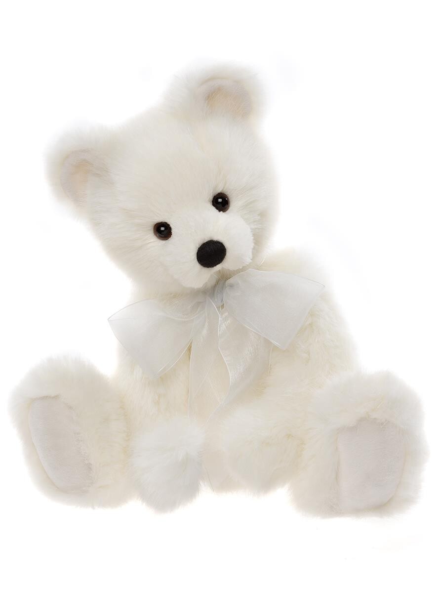 Charlie Bears Little Bean Teddy Bear - Soft and Cuddly 12"" Plush Toy White