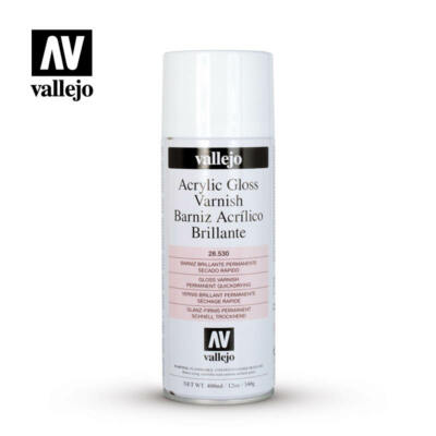 Vallejo Spray Paint Can Acrylic Gloss Varnish 400ml #28530