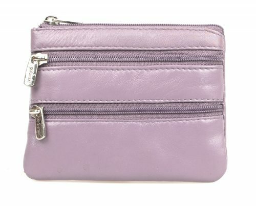 Golunski soft leather 3 zipped coin purse Style 0328 Colour Various New - Picture 8 of 12
