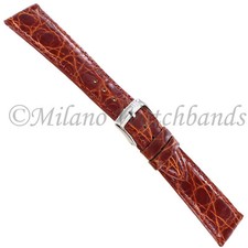 20mm Morellato Tan Genuine Certified Crocodile Stitched Mens Watch Band 2197