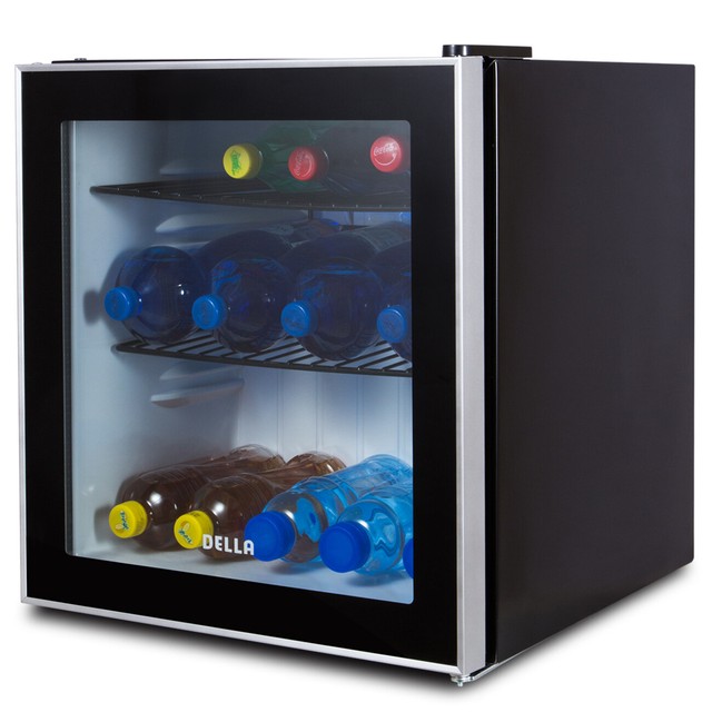 Beverage Refrigerator Mini Wine Fridge Soda Beer Drinks Bar Cooler Glass Door