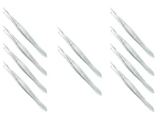 10 Iris Forceps 4" Straight 1x2 Teeth Surgical Medical Instrument SS Economy 