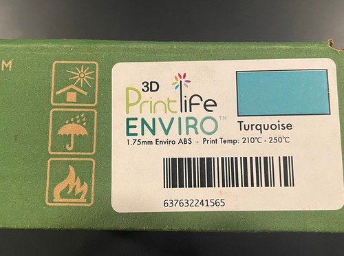 Printlife Enviro Brand 1.75mm Turquoise ABS Filament 1KG - Bild 3 von 3