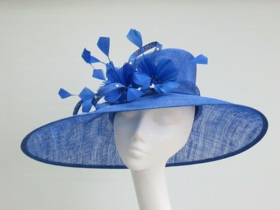 blue occasion hat