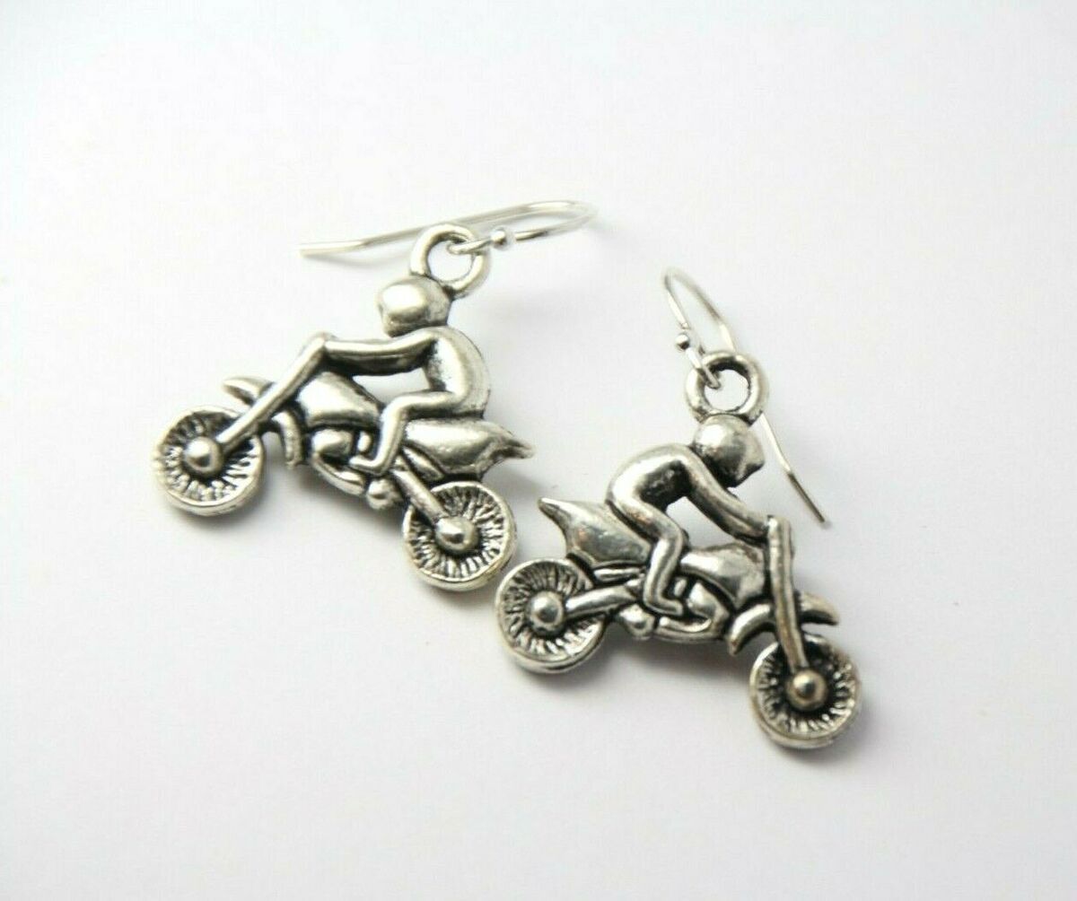 Dirt Bike Motorcycle Charm Sterling Silver Dirt Bike Motorcycle Charm Sterling Silver