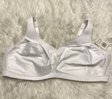 Glamorise 50D Bra White Magic Lift Active Support Wireless Back Closure 1005 NEW