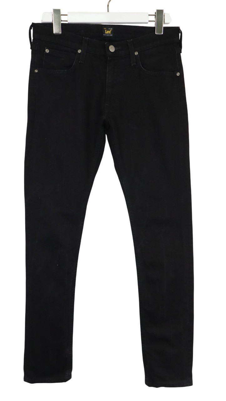 LEE Luke Jeans Men's W30/L32 Black Denim Slim Fit Zip Fly Stretched