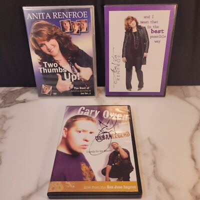LOT of (3) Standup Comedy DVDs Anita Renfroe x2 (one sealed) & Signed Gary Owen