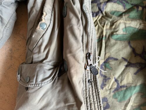 Rare N-38 Modified Flying Jacket Camo Lining Vietnam Medium USAF Coat Skyline - Picture 2 of 11