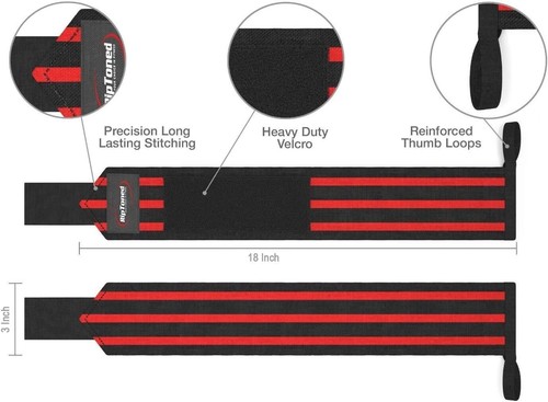Versatile 18" & 13" Weightlifting Straps & Wrist Wraps - Elevate Your Workout - Picture 9 of 9