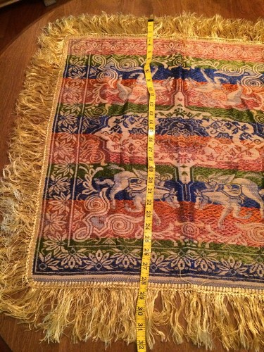 Vintage Boho Tapestry Riding Horse Tablecloth Wall Made Italy F4 - Picture 3 of 6