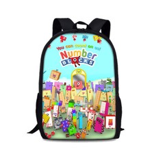 Numberblocks Cartoon Backpack Cute for Boys Girls School Travel 17 Inch