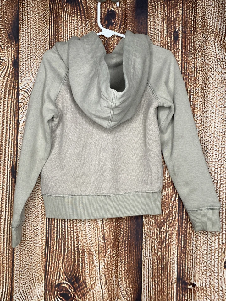 Pulôver com capuz Billabong criança menino bolsa bolso logotipo tamanho 3T bege - Imagem 4 de 4