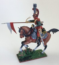 Painted Napoleonic metal soldier 1/30, French Chevauleger figurine VID SOLDIERS