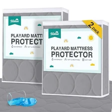 2-Pack Waterproof Pack 'n Play Sheet Quilted Fitted Protector for Graco Playard
