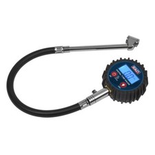 Image of Sealey Digital Tyre Pressure Gauge with Twin Push-On Connector TST003