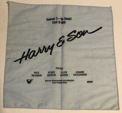 Vintage HARRY AND SON Paul Newman 1984 Promotional Handkerchief