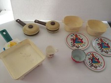 vintage kids play dishes set