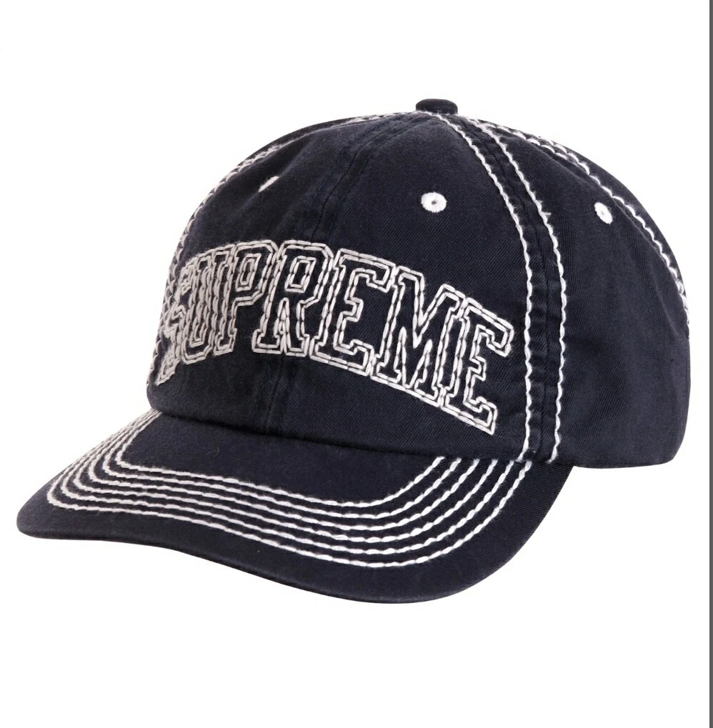 SUPREME BIG STITCH 6-PANEL BLACK HAT, FW20 WEEK 3 OS (100% AUTHENTIC) BRAND  NEW.