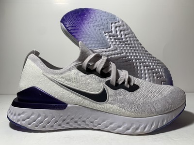 nike epic react flyknit grey running shoes