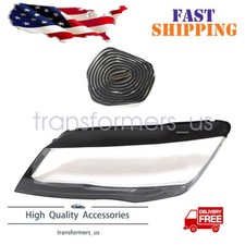 Front LH Headlamp headlight Clear Lens Shell+Seal Glue For Audi A7 S7 RS7 12-15