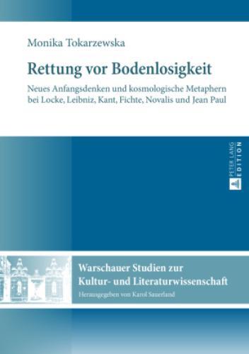 Rettung Vor Bodenlosigkeit Neues Anfangsdenken Und Kosmologische