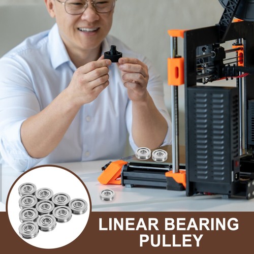 10 Pcs 3D Printed Pulley Bearings Wheel Printer Wheels Linear Plated - Photo 3/12