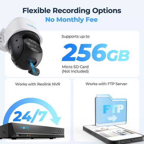 Reolink Trackmix PoE 4K Security Camera Dual-Lens Auto 6X Hybrid Zoomed Tracking - Picture 10 of 12