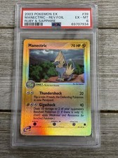 Graded PSA 6 2003 Pokemon Ex - Manectric - Rev. Foil - Ruby & Sapphire 