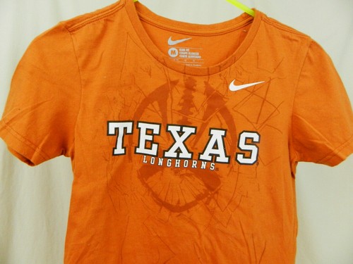 Nike Slim fit Orange Texas Long Horns Graphic TShirt Youth Size Medium 8-10 - Picture 2 of 5