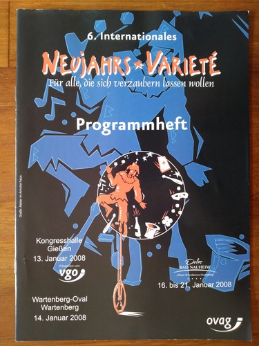 Programm Neujahrs Varieté Bad Nauheim 2008 mit Beilagen