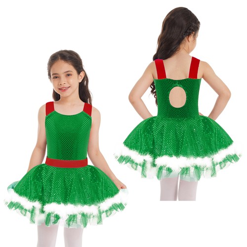 Kids Girl's Leotard Birthday Sundress Roller Dress Stage Tutu Dresses Ballet - Picture 31 of 41