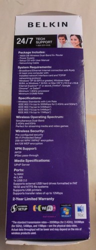 Belkin N600 600 Mbps 4-Port 10/100 Wireless N Router (F9K1102v1) - Picture 3 of 4