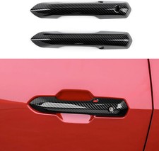 For 2024-2026 Ford Mustang Carbon Fiber Print Door Handle Covers With Smartkey