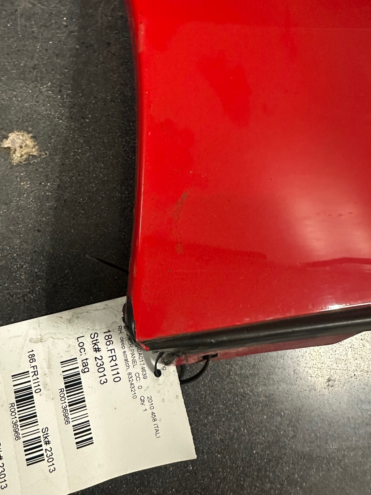 Ferrari 458, Italia, Spider, RH, Right, Rocker Panel, Used, Damaged, 83243210