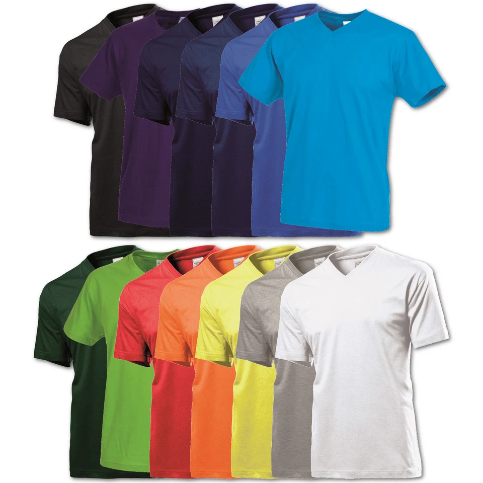 Stedman Classic-T V NeckT Shirt Herren 100% Baumwolle V Ausschnitt S M L XL XXL - Bild 1 von 1