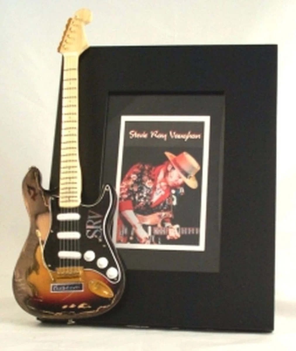 STEVIE RAY VAUGHAN SRV Miniature Guitar Frame eBay
