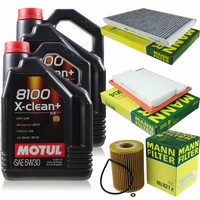 MANN-FILTER Inspektionspaket 10L Motul 8100 X-Clean+ 5W-30 FüR Mercedes-Benz Clk