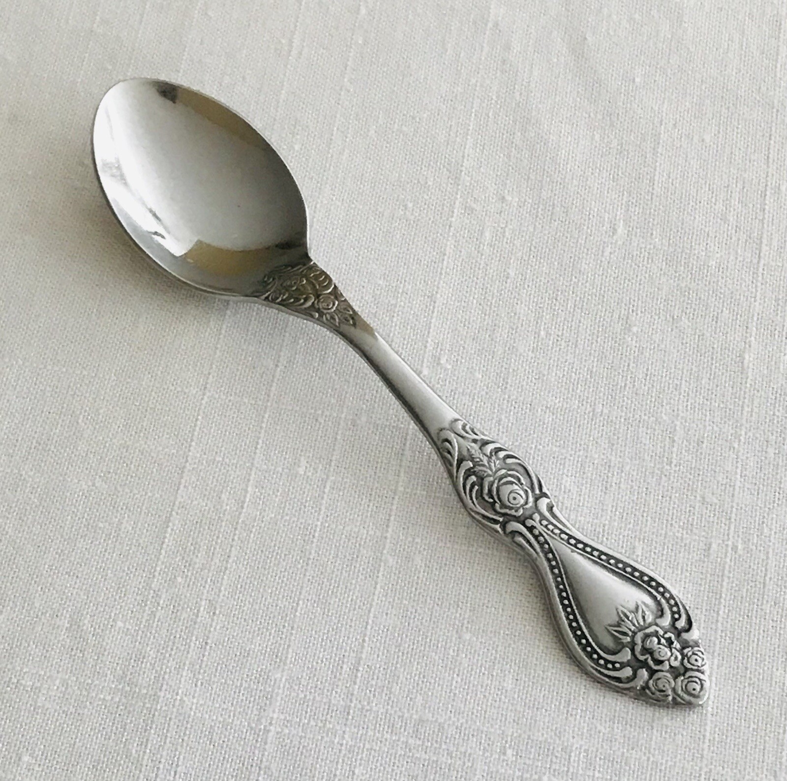 Stanley Roberts Stainless SRB269 Teaspoon Ornate Flowers and Dots