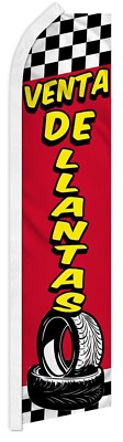 2 Pack Venta De Llantas Swooper Super Feather Advertising Marketing Flag 100D